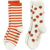 Mini Rodini Strawberries 2-Pack Socks Multi
