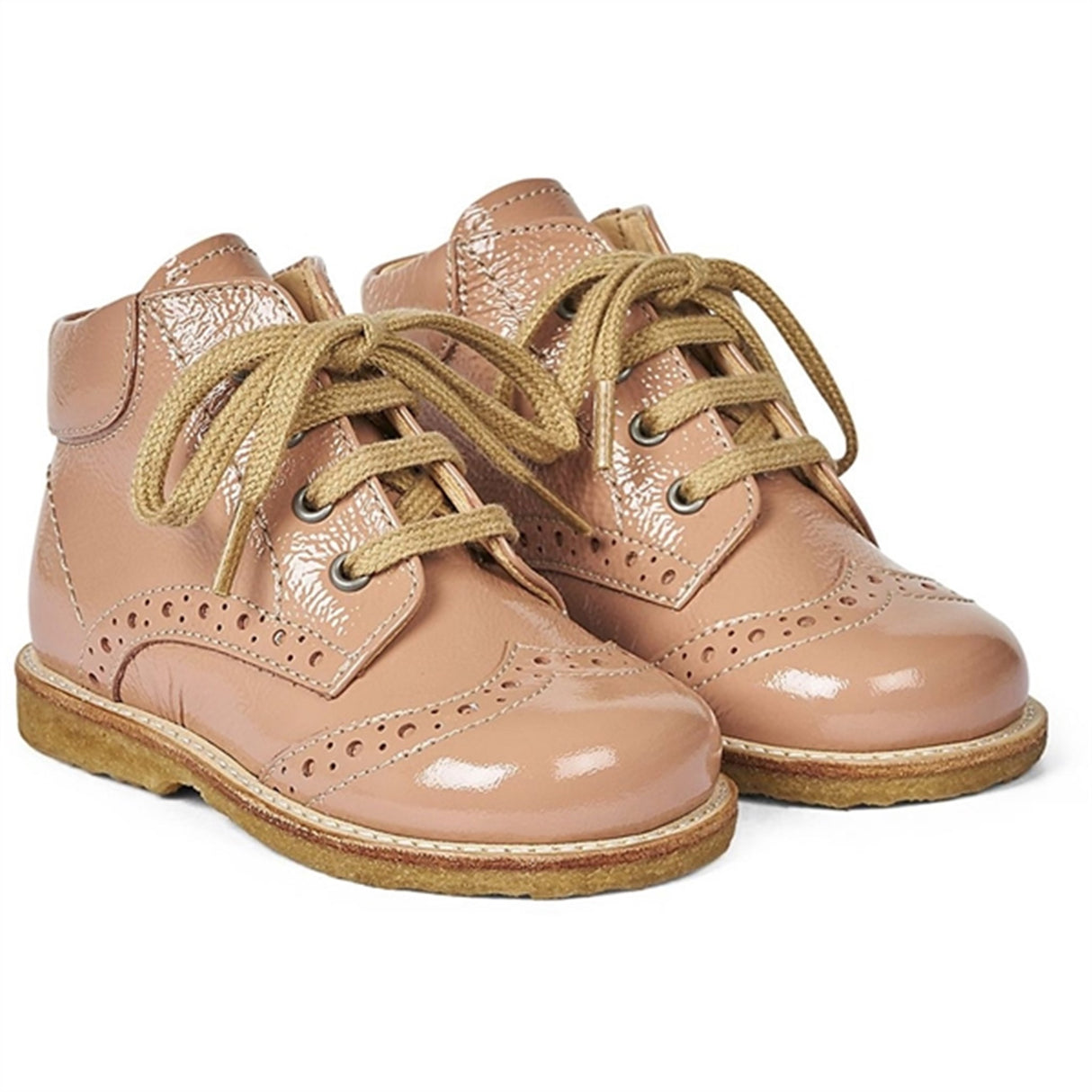 Angulus Starter Shoe W. Laces Dark Peach