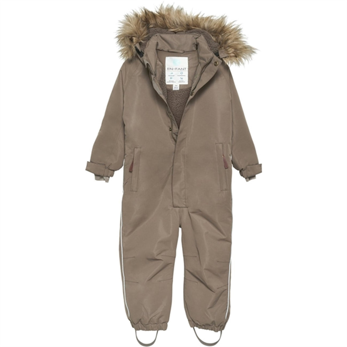 En Fant Snow Suit m. Faux Fur Chocolate Chip 3