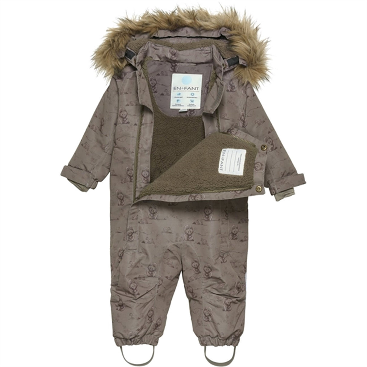 En Fant Snow Suit AOP Chocolate Chip 4