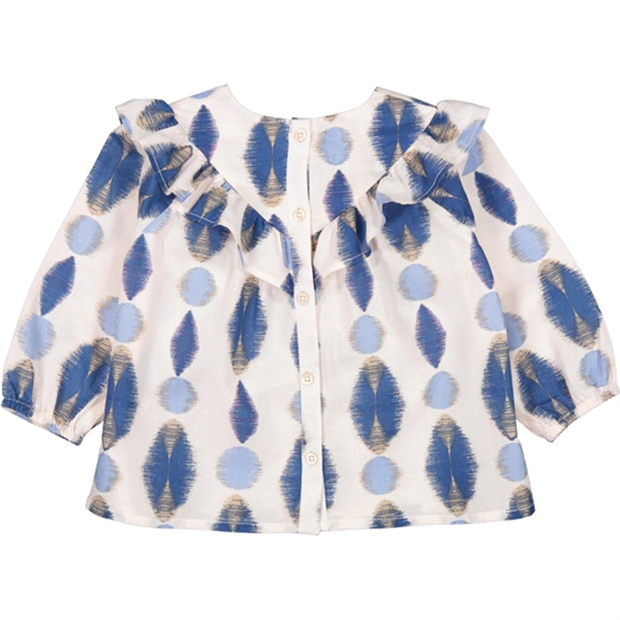 MarMar Ikat Print Glacier Tulette Blouse