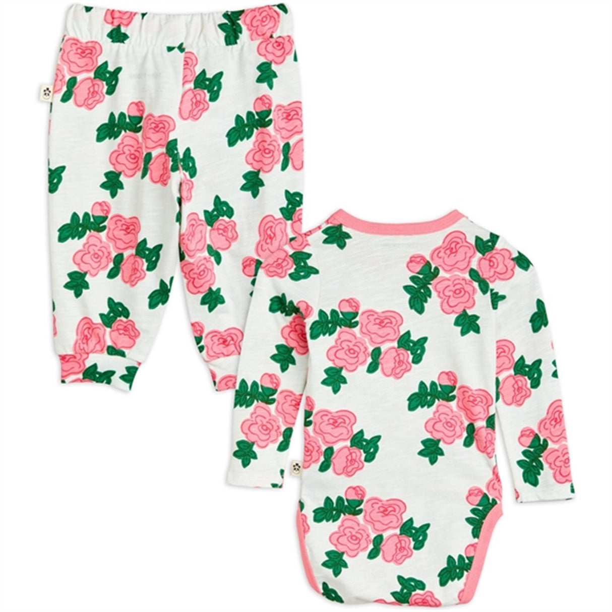 Mini Rodini Roses Aop Baby Set Pink 3