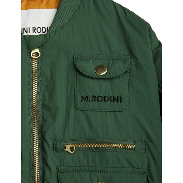 Mini Rodini Nylon Baseball Jacket Green 2