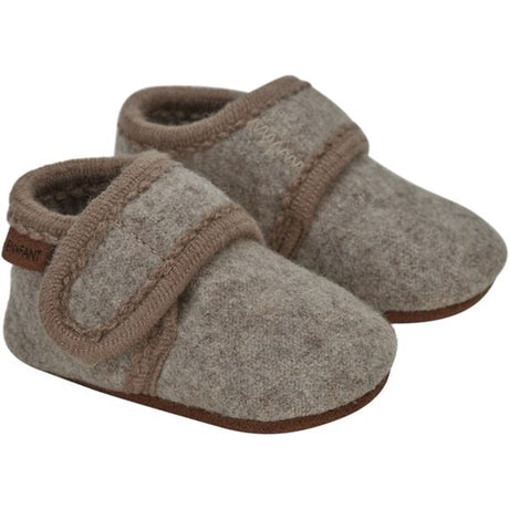 En Fant Baby Wool Slippers Sand Melange