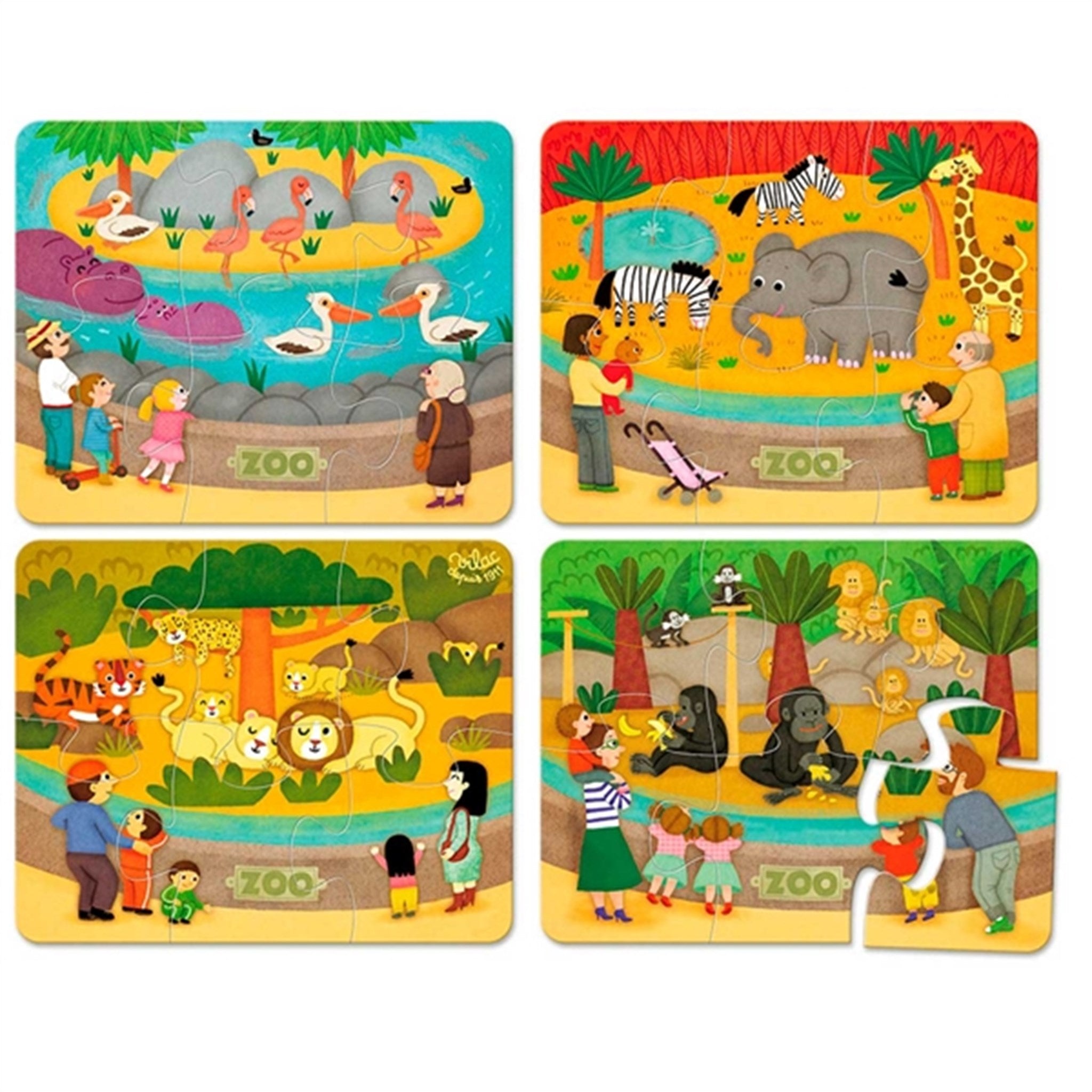 Vilac Puzzle Zoo 4x6 Pieces 2