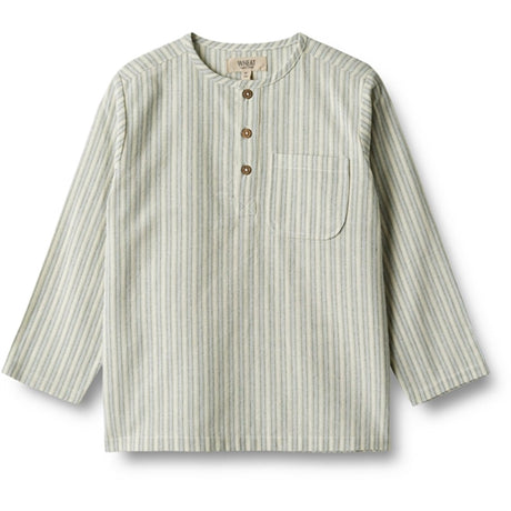 Wheat Aquablue Stripe Shirt Bjørk