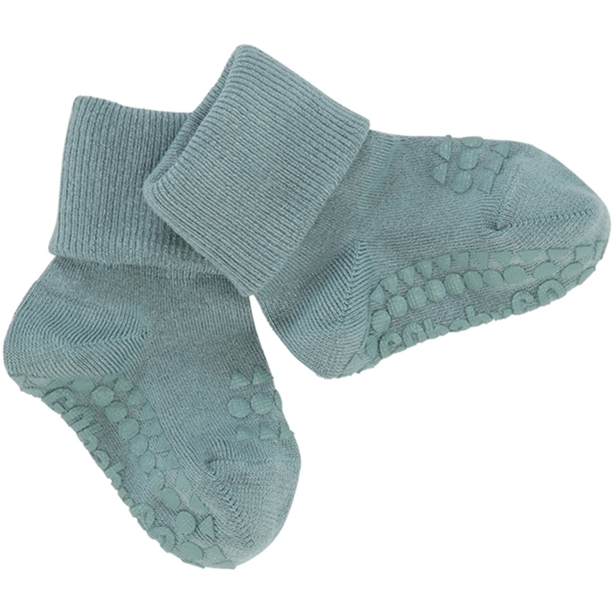 GObabyGO Bamboo Socks Antislip Dusty Blue