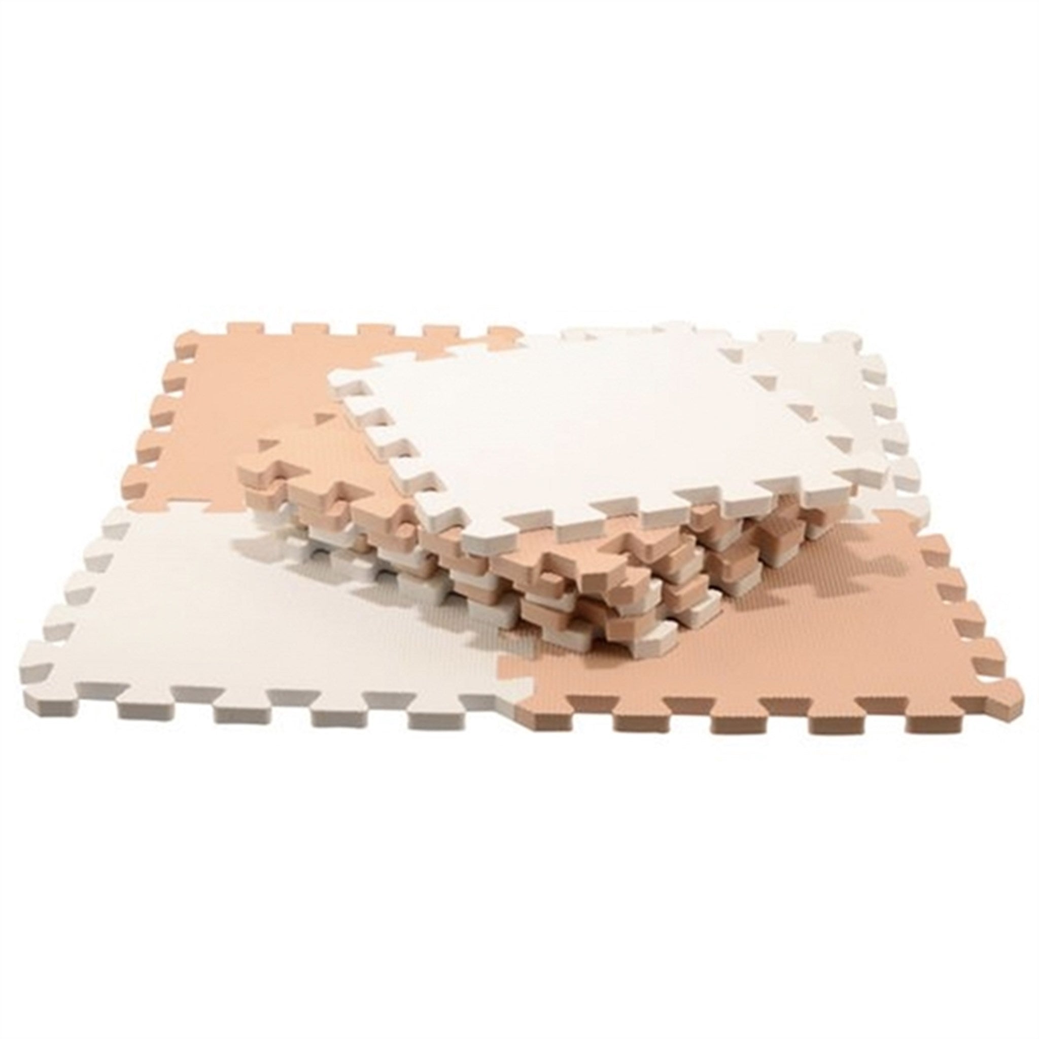Magni Floor Mat Puzzle White/Sand 10 Pieces