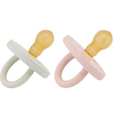 Hevea Bumi Bébé Pacifiers Round 2-pack Rose & Sage