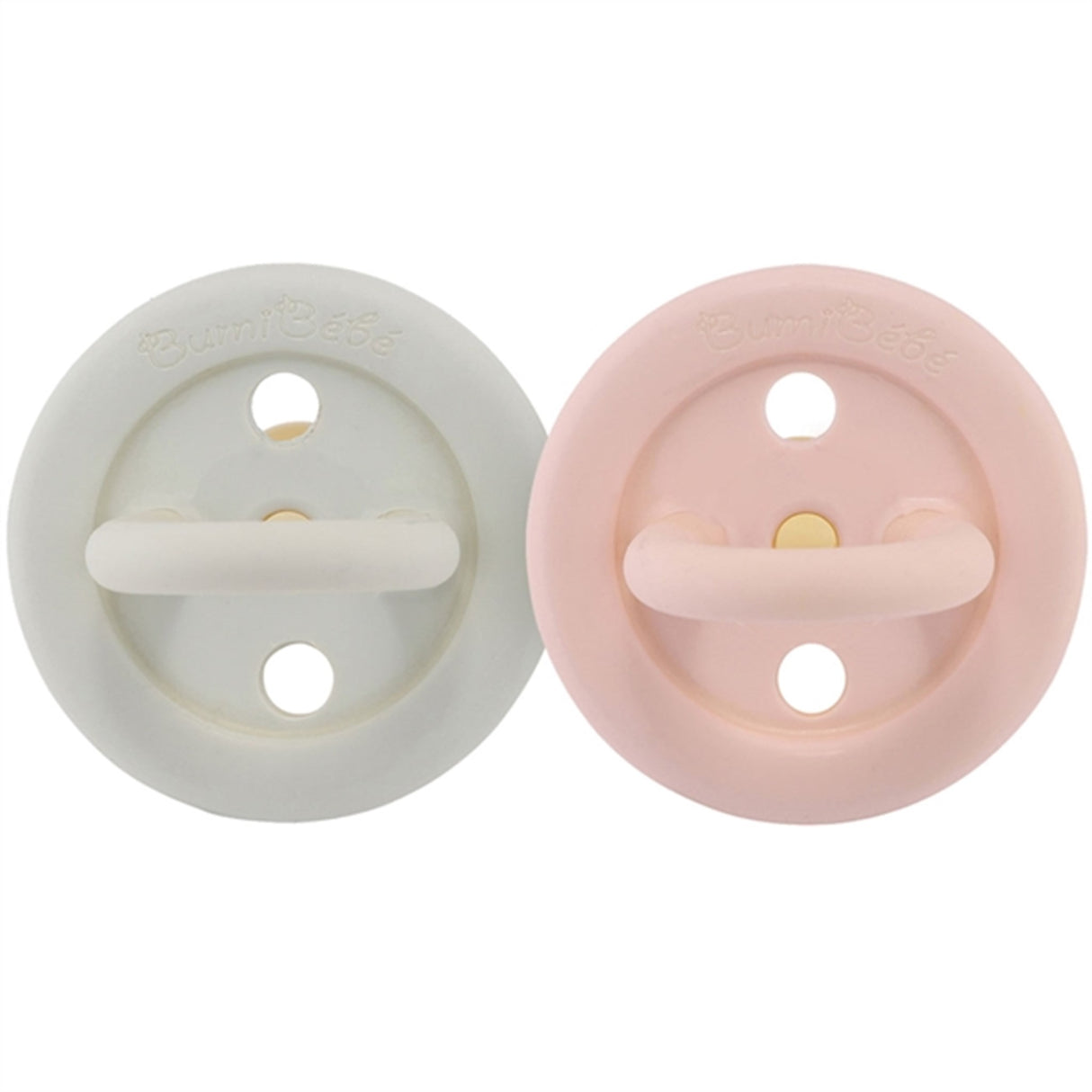 Hevea Bumi Bébé Pacifiers Round 2-pack Rose & Sage