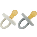 Hevea Bumi Bébé Pacifiers Round 2-pack Dove Grey & Sage