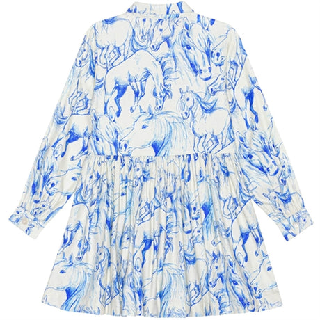 Molo Blue Horses Christy Dress 2