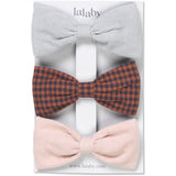 lalaby Pink Blue Mix Hair Bow 3-Pakk