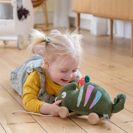 Sebra Soft Pull-along Toy Carley the Chameleon Green