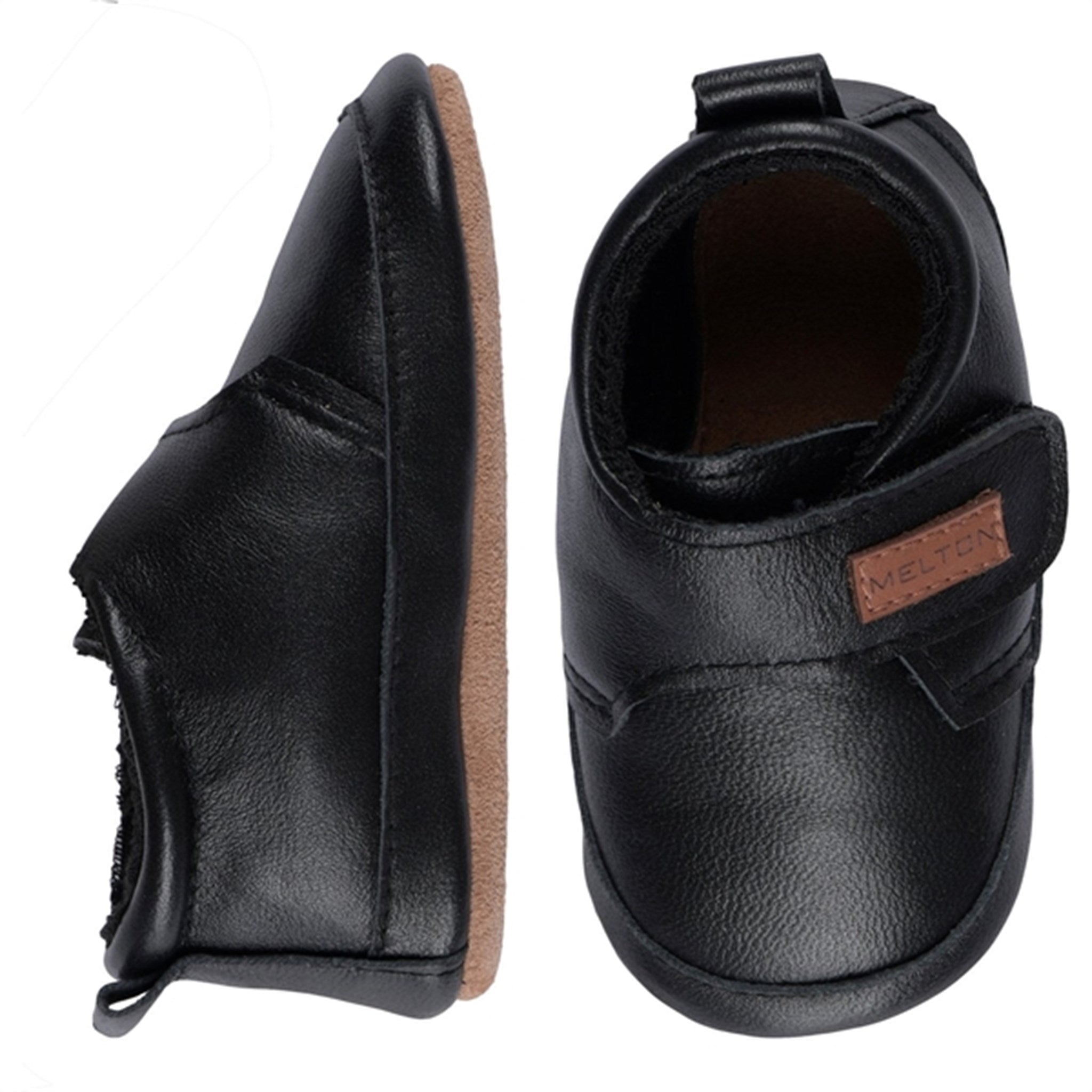 MELTON Leather Slippers Classic Black