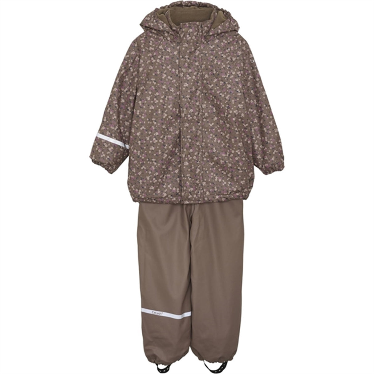 CeLaVi Rainwear Set w. Fleece Coffee Quartz