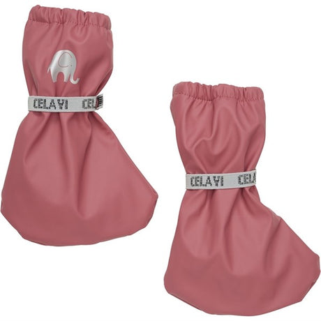 CeLaVi Polstret PU-Footies W. Fleece Slate Rose