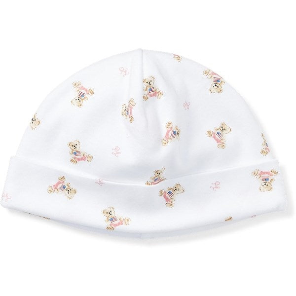 Ralph Lauren Baby Girl Hat White/Pink/Multi