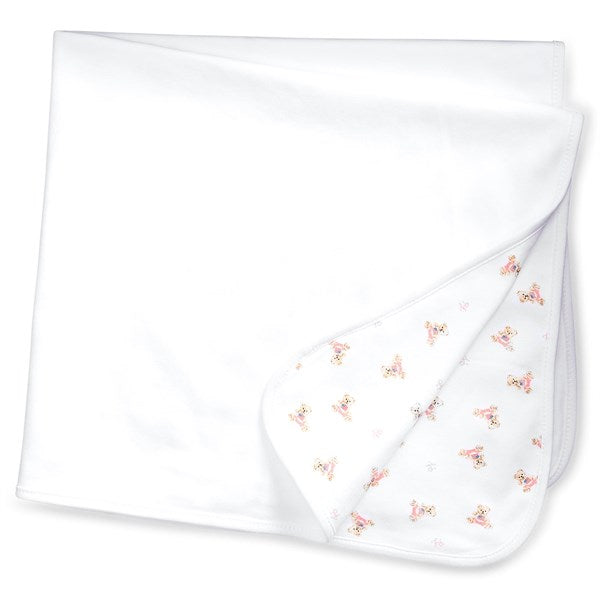 Ralph Lauren Baby Girl Blanket White/Pink/Multi