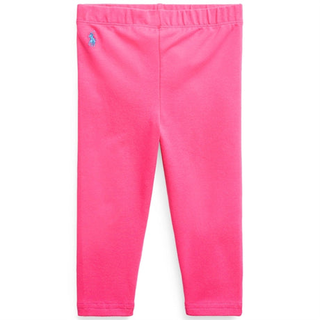 Polo Ralph Lauren Baby Girl Leggings Stretch Jersey Accent Pink/Colby Blue