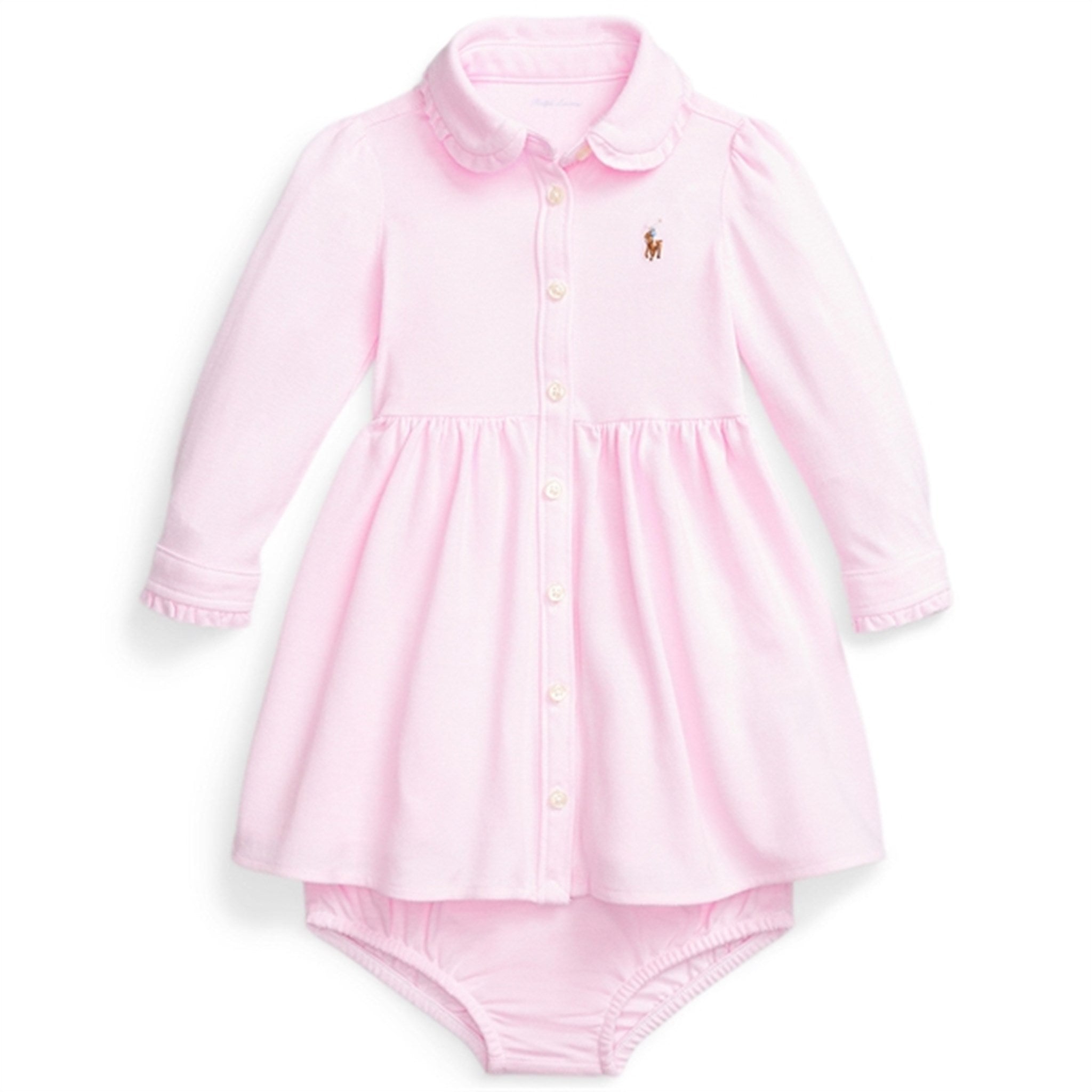 Ralph Lauren Baby Solid Dress Carmel Pink