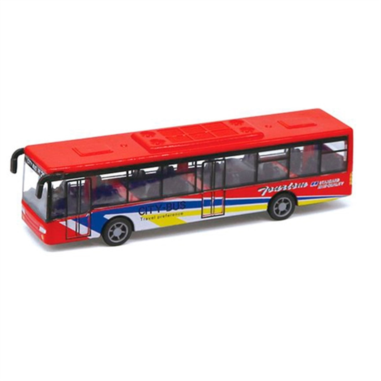 Magni Tourist Bus With Pull Back Red