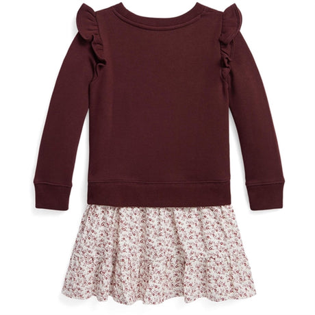 Polo Ralph Lauren Girl Frill Dress Harvard Wine 2