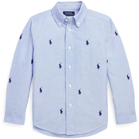 Polo Ralph Lauren Sport Boy Shirt Bsr Blue With Aoe Pp