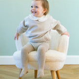 GObabyGO Non-Slip Crawling Tights Wool Sand 2