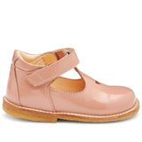 Angulus Mary Janes W. Heart and Velcro Dark Peach 2