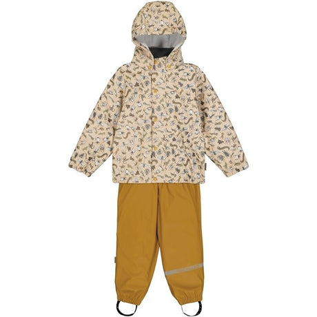 Mikk-Line Rainwear Set Brown Sugar