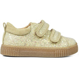 Angulus Glitter Sneaker M. Velcrolukning Lys Gul Glitter/Lys Gul