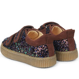 Angulus Sneakers w Velcro Plum Glitter/Bark