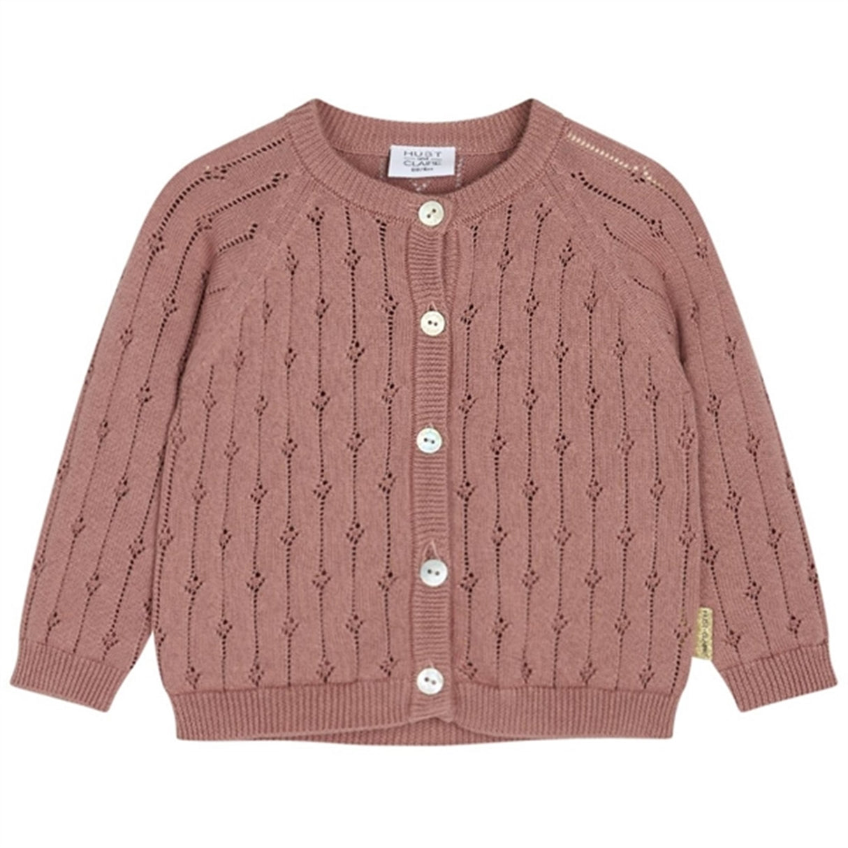 Hust & Claire Baby Ash Rose Cleo Knit Cardigan