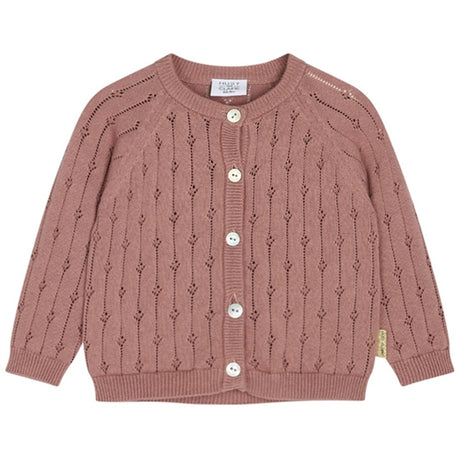 Hust & Claire Baby Ash Rose Cleo Knit Cardigan