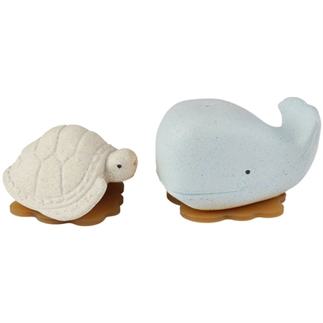 Hevea Squeeze & Splash Whale and Turtle Blue Set