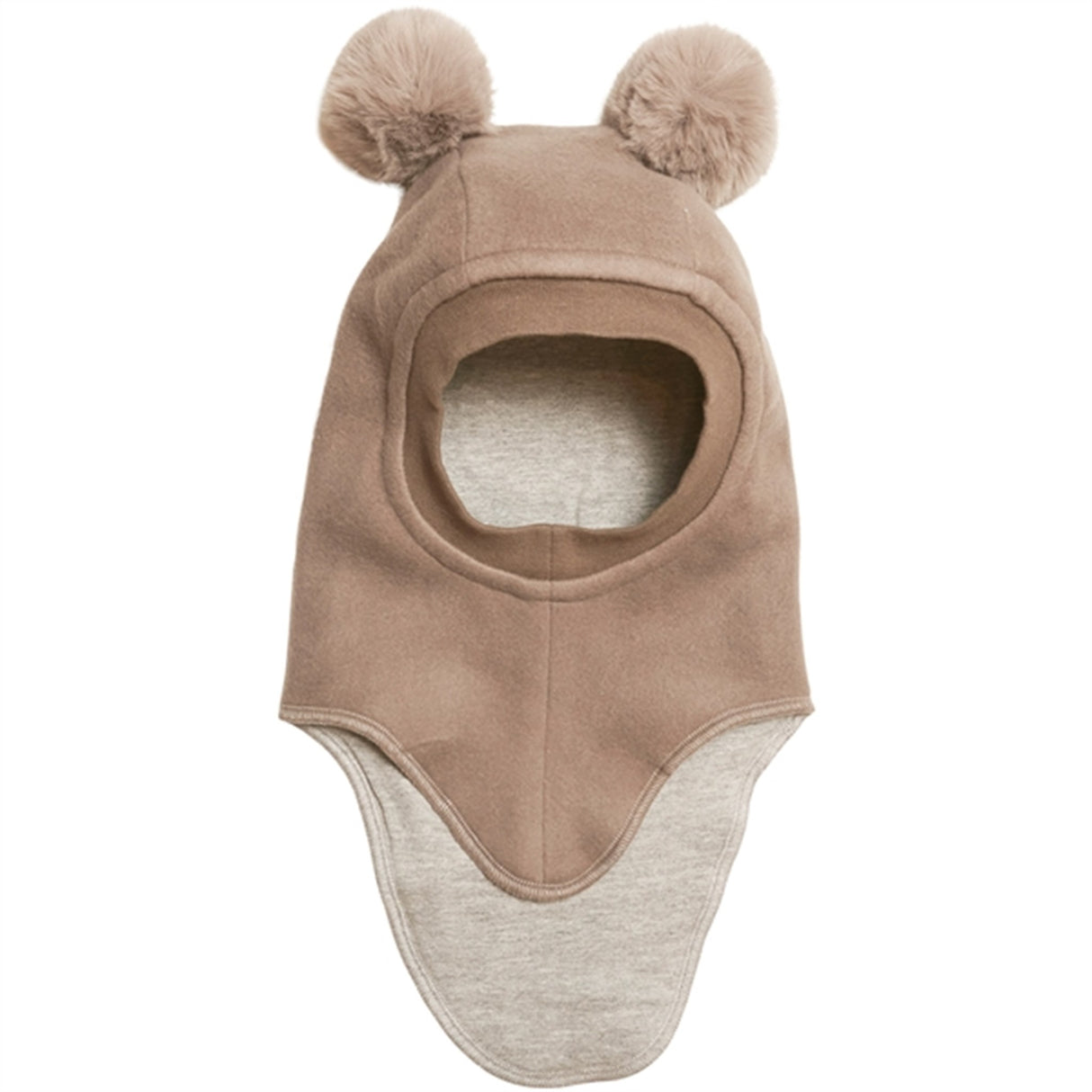 Huttelihut Cotton Big Bear Fake Fur Balaclava Nougat