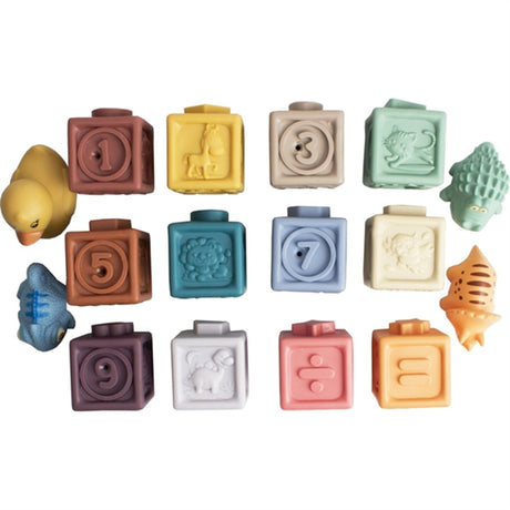 Magni Silicone Blocks with Animals 16 Pieces