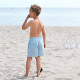 Petit Crabe Capri Stribes Boardie Swim Shorts