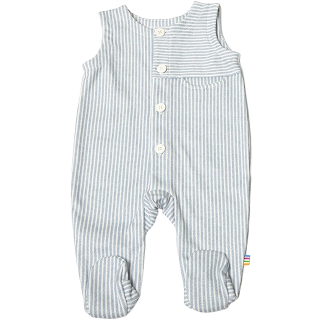 Joha White AOP Romper w. Foot