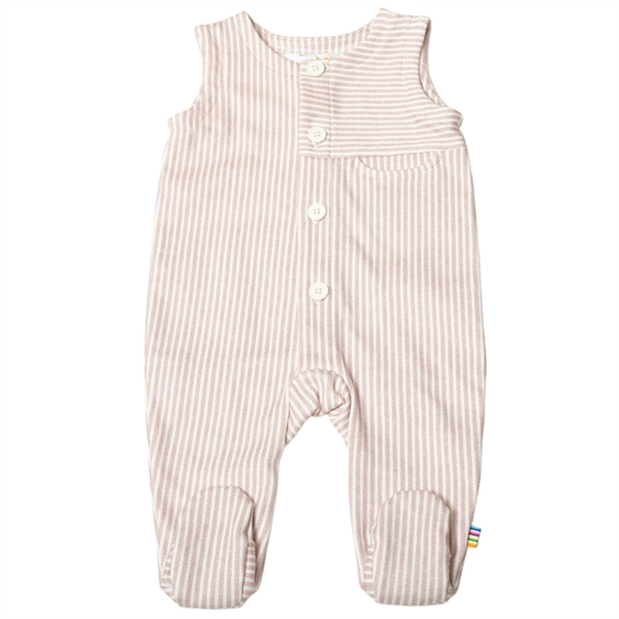 Joha White AOP Romper w. Foot