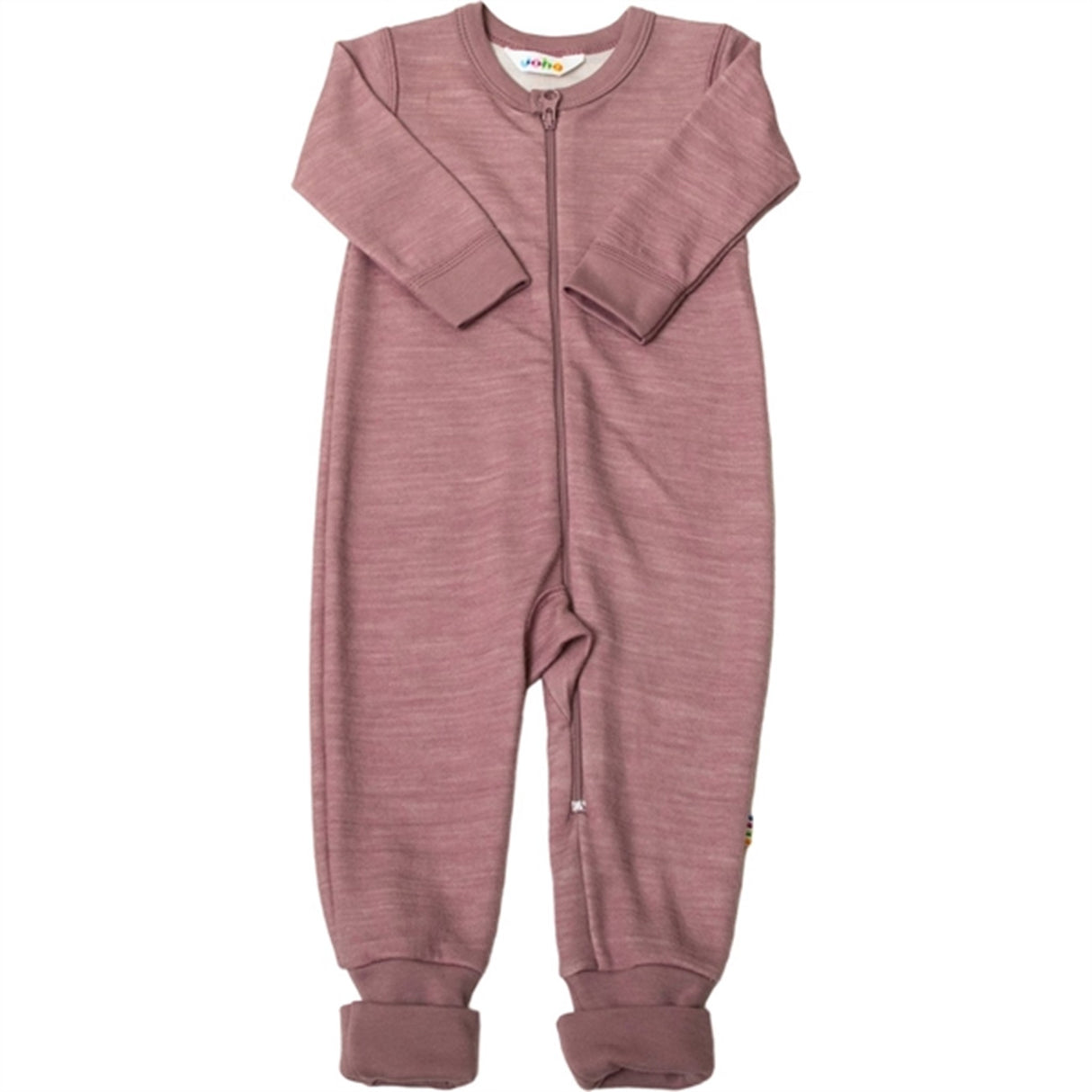 Joha Wool/Bamboo Rose YD Onesie with 2-in-1 Foot