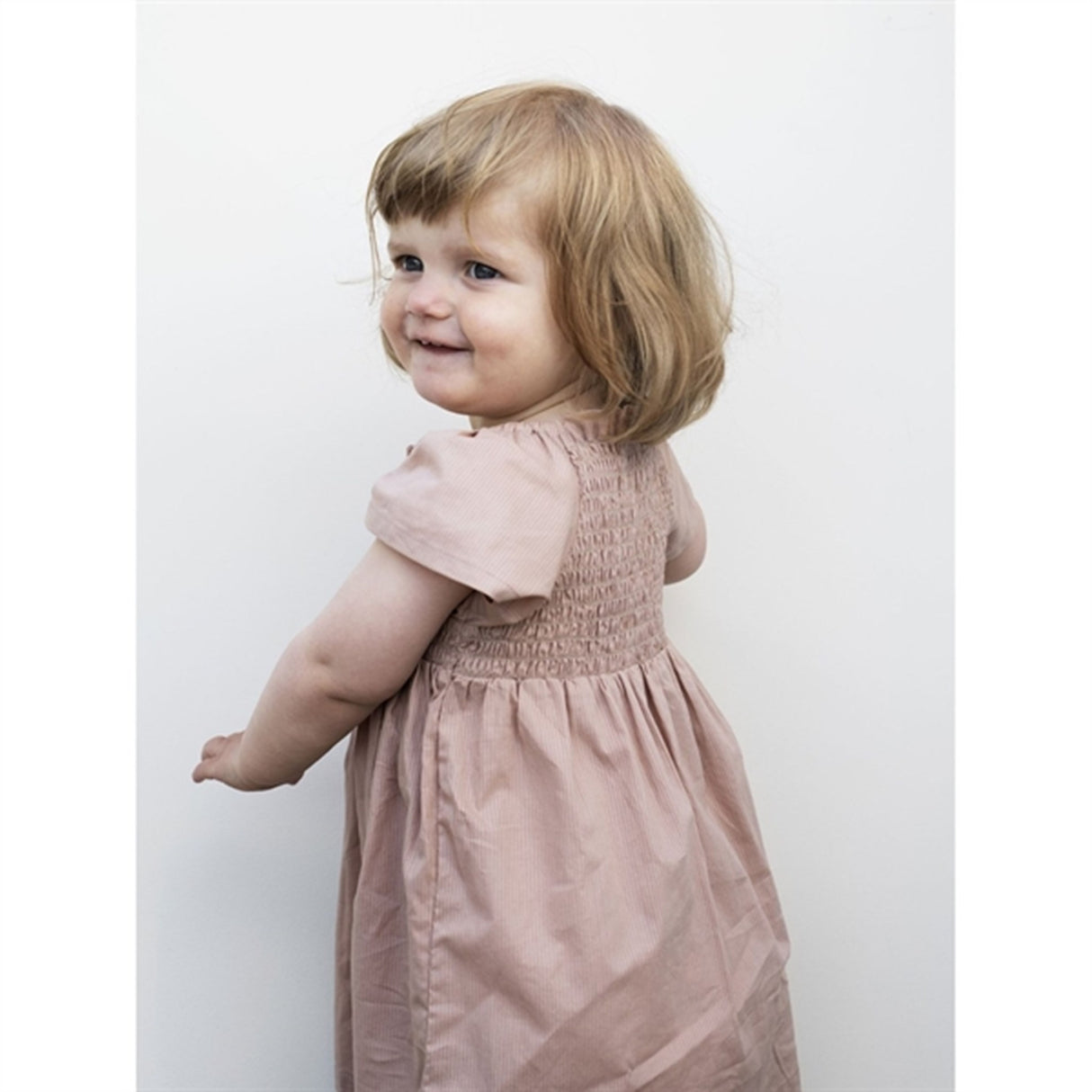 Serendipity Almond Baby Smock Dress 2