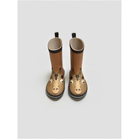 Mikk-Line 3D Wellies Giraffe Brown Sugar 2