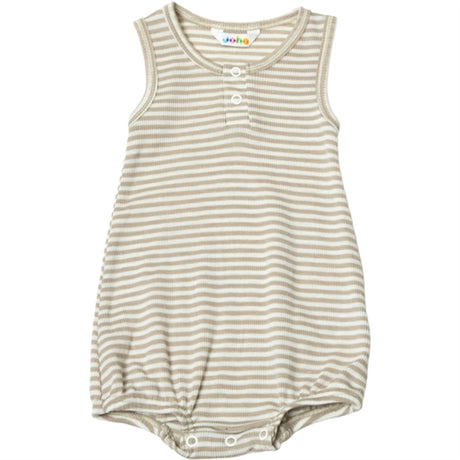 Joha Wool/Silk Beige Stripe Summersuit