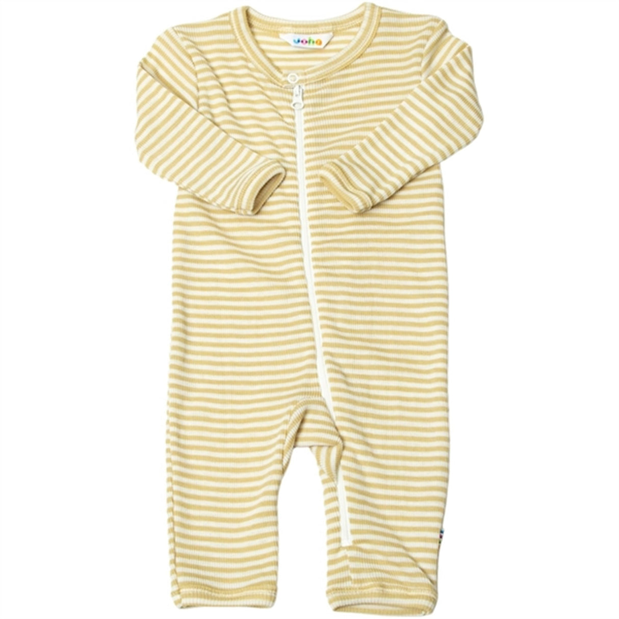 Joha Wool/Silk Yellow Stripe Jumpsuit