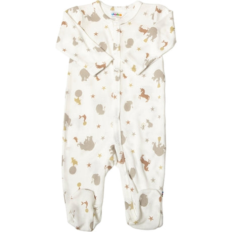 Joha White AOP Jumpsuit w. Foot