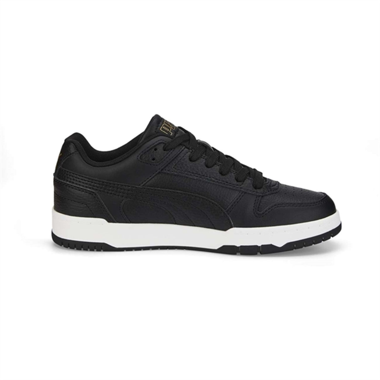 Puma RBD Game Low Jr Sneakers Black Black Team Gold-White 2
