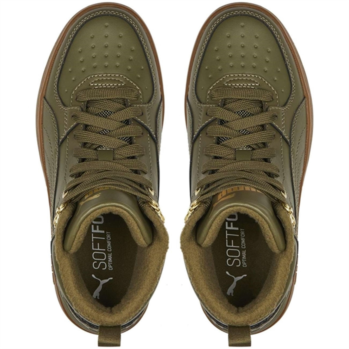 Puma Rebound Rugged Jr Burnt Olive-Burnt Olive- Team Gold Sneakers 5