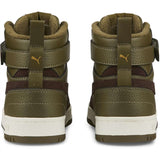Puma RBD Game WTR Jr Deep Olive-Dark Chocolate- Team Gold Sneakers 6